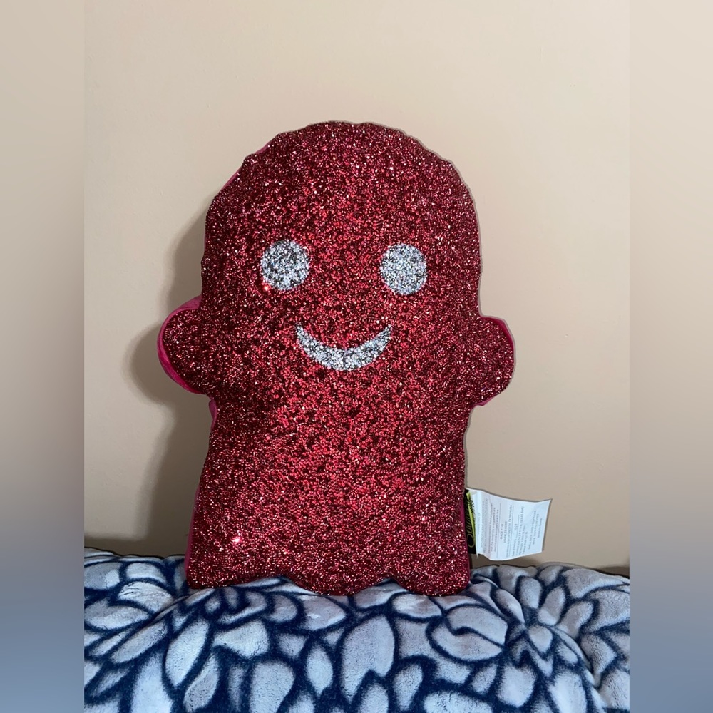 Sparkles/ Hot Pink Ghost Pillow